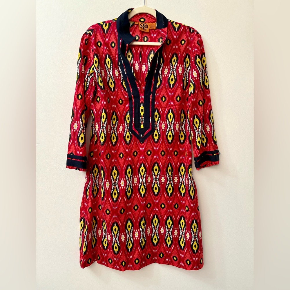 Tory Burch 3/4 Sleeve Tunic Dress Sz 8 - Picture 2 of 4
